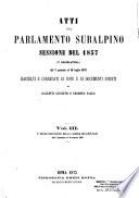 Atti del Parlamento Subalpino. Discussioni della Camera dei Deputati