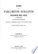 Atti del Parlamento Subalpino. Discussioni della Camera dei Deputati