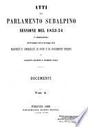 Atti del Parlamento Subalpino. Documenti