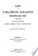 Atti del Parlamento Subalpino