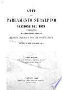 Atti del parlamento subalpino sessione del 1851