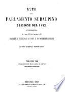 Atti del parlamento Subalpino sessione del 1852