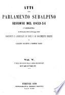 Atti del Parlamento Subalpino sessione del 1853-54