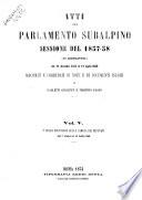 Atti del parlamento subalpino sessione del 1857-58