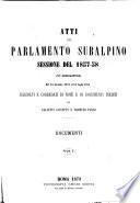 Atti del parlamento subalpino sessione del 1857-58