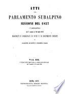 Atti del parlamento subalpino sessione del 1857