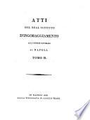 Atti del R. Istituto d'incoraggiamento alle scienze naturali di Napoli