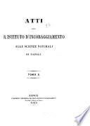 Atti del R. Istituto d'incoraggiamento di Napoli