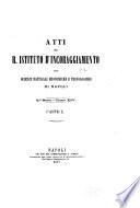 Atti del R. Istituto d'incoraggiamento di Napoli