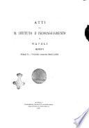 Atti del Reale Istituto d'Incoraggiamento di Napoli