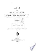Atti del Reale Istituto d'Incoraggiamento di Napoli