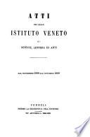 Atti del Reale Istituto veneto di scienze, lettere ed arti