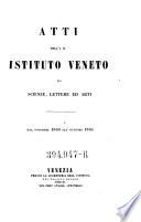 Atti del Reale Istituto Veneto di Scienze, Lettere ed Arti