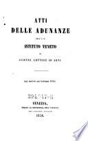 Atti del Reale Istituto Veneto di Scienze, Lettere ed Arti