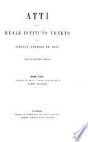 Atti del Reale Istituto veneto di scienze, lettere ed arti