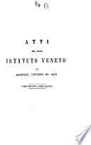 Atti del Reale Istituto veneto di scienze, lettere ed arti