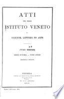 Atti del Reale Istituto veneto di scienze, lettere ed arti