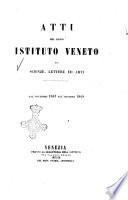 Atti del Regio Istituto veneto di scienze, lettere ed arti