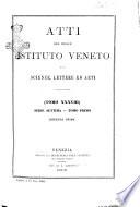 Atti del Regio Istituto veneto di scienze, lettere ed arti