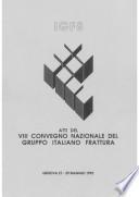 Atti del VIII Convegno Nazionale del Gruppo Italiano Frattura