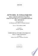 Atti del X colloquio dell'Associazione italiana per lo studio e la conservazione del mosaico