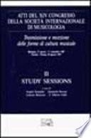 Atti del XIV congresso della Società internazionale di musicologia: Study sessions