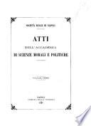 Atti dell'Accademia di scienze morali e politiche