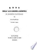 Atti dell'Accademia Gioenia di Scienze Naturali di Catania