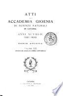 Atti dell'Accademia Gioenia di scienze naturali in Catania