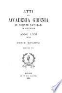 Atti dell'Accademia Gioenia di scienze naturali in Catania