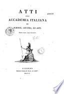 Atti dell'Accademia italiana di scienze, lettere ed arti