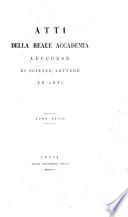 Atti dell'Accademia lucchese di scienze, lettere ed arti