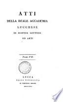 Atti dell'accademia lucchese di scienze, lettere ed arti