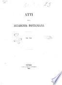 Atti dell'Accademia Pontaniana