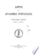 Atti dell'Accademia Pontaniana
