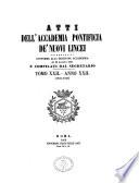 Atti dell'Accademia Pontificia de' Nuovi Lincei