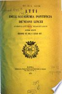Atti dell'Accademia Pontificia dei Nuovi Lincei