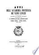 Atti dell'Accademia Pontificia dei Nuovi Lincei