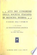 Atti dell' congresso della Società italiana di medicina interna