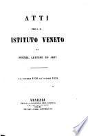 Atti dell'I.R. Istituto veneto di scienze, lettere ed arti