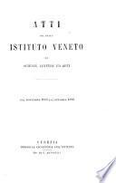 Atti dell'I.R. Istituto veneto di scienze, lettere ed arti