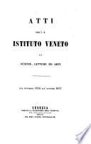Atti dell'I.R. Istituto veneto di scienze, lettere ed arti
