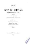 Atti dell'Istituto botanico dell'Università di Pavia