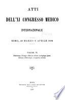 Atti dell'xi congresso medico internazionale, Roma, 29 marzo- 5 aprile 1894