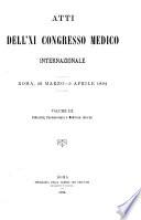 Atti dell'XI Congresso medico internazionale Roma, 29 marzo-5 aprile 1894: Pediatria, farmacologia e medicina interna