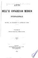 Atti dell'XI Congresso medico internazionale Roma, 29 marzo-5 aprile 1894. v. 3