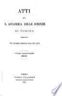 Atti della Accademia delle scienze di Torino