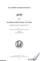 Atti della Accademia delle scienze di Torino