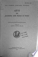 Atti della Accademia delle scienze di Torino