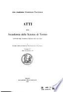 Atti della Accademia delle scienze di Torino